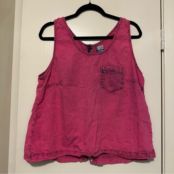 Kavu pink tank top button back size L - Picture 1 of 7